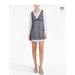 Cinq a Sept Catalina Lace Overlay Shirt Dress